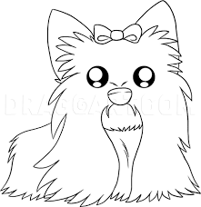 Coloring pages teacup yorkie for kids free. How To Draw A Yorkie Coloring Page Trace Drawing