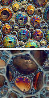 Colorful Foam Reflections Explored Microscopic Photography Macro Photography Tips Macro Photography