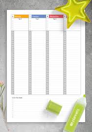 download printable colored weekly hourly planner dated pdf