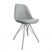 Retro Stuhl Scandinavia Meisterstuck Grau Verchromtes Stuhlgestell Skandinavische Esszimmerstuhle Stuhle Esszimmer Mobel