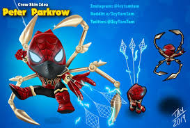 Characters from the brawl stars game in png format. Crow Skin Idea Peter Parkrow Iron Spider Brawlstars