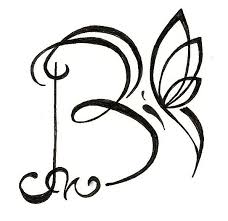 Original Personalized Letter Drawing With Butterfly Www Silverwingsart Com Letter B Tattoo B Tattoo Tatoo Lettering