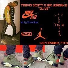 Travis Scott X Nike Air Jordan 6 Olive