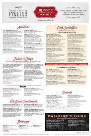 Please note we do not currently offer online ordering at our seneca location Russo S New York Pizzeria Italian Kitchen Menu In Houston Texas Usa