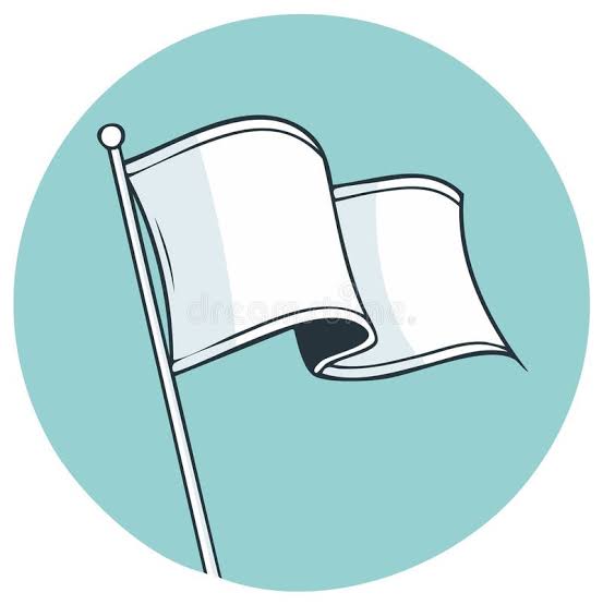 White Flag Waving Symbol Represents Surrender, Truce, Peace Negotiation or Blank Banner Stock Vector - Illustration of sign, race: 414330056