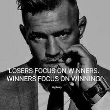 Attitude, the difference between winners and losers. i believe there's an inner power that makes winners or losers. Losers Focus On Winners Winners Focus On Winning Winner Quotes Mental Quotes Loser
