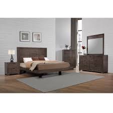This bedroom set is a sleek transitional style bedroom, which is constructed from solid wood and wood veneers for strength and the durability. Rent To Own Elements International 7 Piece Logic Queen Bedroom Collection At Aaron S Today