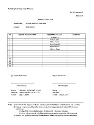 Daftar aset alih bernilai rendah: Kew Pa 7 1pp 2020
