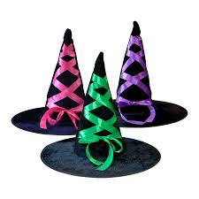 Maybe you would like to learn more about one of these? Long Chapeau Pointu De Sorciere Avec Ruban Colore