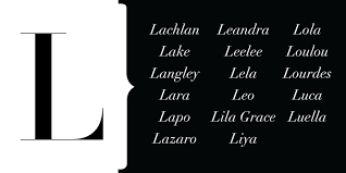 The Letter L Harpersbazaar Com L Baby Names Baby Girl Names Cool Baby Names