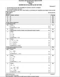 Culegeri online cu variante și rezolvări complete după modelul de bac matematică 2019. Bac 2018 Barem FizicÄƒ Grila De MecanicÄƒ RÄƒspunsul Cheie Din Subiect