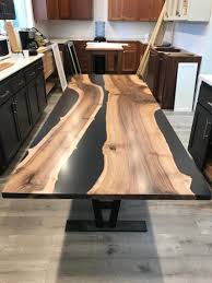 Black Walnut Epoxy River Table On Sale Family Room Black Walnut Epoxy River Table On Sale Etsy Bla In 2020 Black Walnut Table Walnut Table Live Edge Table