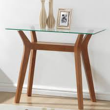 Wooden Console Table Glass Solid Oak Walnut Finish Rectangle Hallway Hall Entry Wooden Console Table Walnut Sofa Table Solid Oak