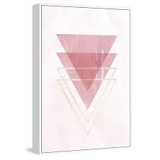 Triangles Inverses Floater Framed Painting Print On Canvas Walmart Com In 2020 Canvas Art Decor Painting Prints Painting Frames