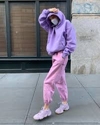 2020 Just Got A Beautiful New Color Trend Thanks To Elsa Hosk Purple Outfits Aesthetic Clothes Colourful Outfits