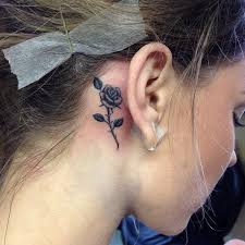 Pin By Glau Neves On Tattoos Behind Ear Tattoos Rose Tattoo Behind Ear Girly Tattoos