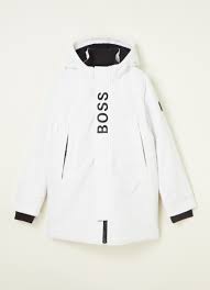 HUGO BOSS Veste matelassée avec capuche et logo imprimé • Blanc • de  Bijenkorf