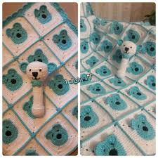 Teddy Baby Blanket Ayicikli Bebek Battaniyesi Ve Cingirak Tig Isleri Bebek Battaniye