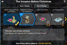 Grab the new battle pass to unlock new limited sets. Christmas 2017 Prize Guide Act 1 Prize 1 Santa Kang Free Land The Simpsons Tapped Out Addictsall Things The Simpsons Tapped Out For The Tapped Out Addict In All Of Us