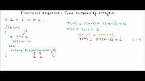 Time Complexity Analysis Of Recursion Fibonacci Sequence Youtube