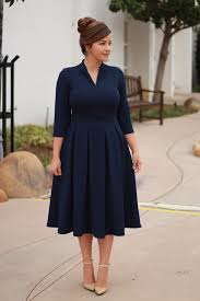 Jacqueline Navy Dress Modest Dresses Plus Size Fashion Plus Size Outfits