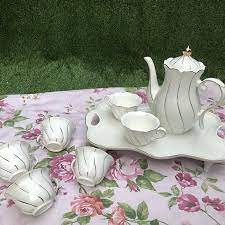 Maybe you would like to learn more about one of these? White Tea Set With Tray Set Of 8 Cheezain Etc
