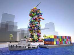Jenga Like Hotel Made Of Stacked Shipping Containers Shipping Container Container Architecture Hotel