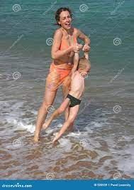 Mom and son nudists