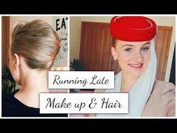 Airlines generally require flight attendants to have a groomed look that meets conventional standard, for. Flight Attendant Running Late Make Up Hair Youtube