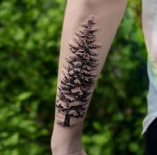 Snowy Pine Tree By Turan At Bangbang Nyc Pine Tattoo Tattoos Tree Tattoo