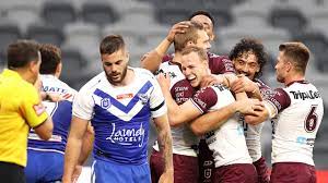 They will now go in search of a fifth win in their last six games as they take on gold coast titans, a side that have lost their last three after a devastating. Nrl 2021 Manly Sea Eagles Win 66 0 Over Canterbury Bulldogs Match Report