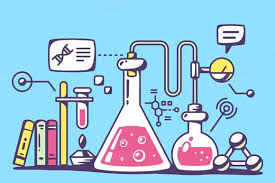 Chemical Laboratory Flasks Laboratory Flasks Line Art Design Science