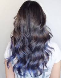 Pastel Blue Balayage For Brown Hair Lavender Hair Ombre Brown Ombre Hair Ombre Hair