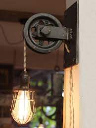 Rustic Farmhouse Pulley Pendant Light Id Lights