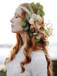 Modern Fresh Elopement Inspiration From Southern Italy Orchid Hair Piece Wedding Hair Flowers Bohemian Wedding Hair