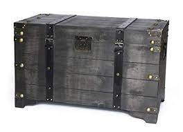 Rated 4.5 out of 5 stars. Distressed Black Large Wooden Storage Trunk Coffee Table Buy Online In Angola At Angola Desertcart Com Productid 69586561