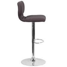 Flash Furniture Adjustable Height Black Cushioned Bar Stool Ch132330bkfab The Home Depot Bar Stools Contemporary Bar Stools Flash Furniture