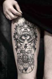 It's a full back piece so we've got quite a ways to go and so far it's been a great experience. Esoteric Synonym This Tattoo Is An Esoteric Tattoo Because The Meaning Behind It Is Not Known By Someo All Seeing Eye Tattoo Eye Tattoo Thigh Tattoo Designs