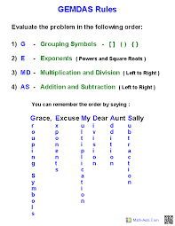Order Of Operations Worksheets Order Of Operations
