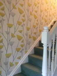 Dandelion Grey White Yellow Wallpaper Departments Diy At B Q Hallway Wallpaper Wallpaper Lounge Home Decor