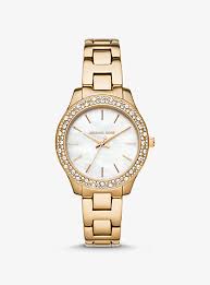 Montre femme michael kors cinthia michael kors en rose : Montres De Luxe Femme Or Rose Argente Cuir Michael Kors