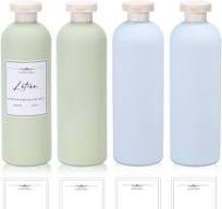 13.5 oz Plastic Travel Shampoo Bottles, Refillable Flip Cap Squeeze Bottles  for Toiletries, Large Leakage-proof Travel Shampoo and Conditioner ...