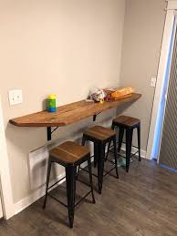 Wall Hanging Dining Table Buffetschool Desk Breakfast Nook Etsy In 2020 Kitchen Bar Table Small Kitchen Tables Industrial Decor Kitchen