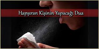 hapsiran kisinin yapacagi dua hapsiran kisi ا ل ح م د لله elhamdulillah der yani allah a hamd olsun hapsiranin yaninda ki kisi de dualar
