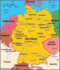 This map shows a combination of political and physical features. Map Of Germany Today Germany Map Today Mappe Germania Geografia