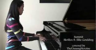 This Girl Is Freaking Awesome Summit Skrillex Ft Ellie Goulding Piano Cover Summit Skrillex Skrillex Piano Cover