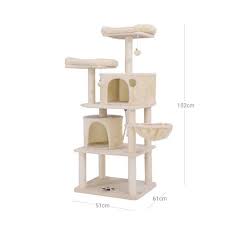 Ein kratzbaum natur bedeutet einen echten mehrwert für ihren stubentiger. Kratzbaum Mit Hohlen Kratzbaum Feandrea Von Songmics