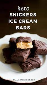 Homemade Snickers Ice Cream Bars The Perfect Keto Dessert Recipe Low Carb Ice Cream Keto Dessert Recipes Keto Friendly Desserts