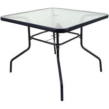 Back paint your glass with our diy tips, save money! 90cm Square Glass Table Black Metal Frame Outdoor Garden Patio Furniture Parasol For Sale Online Ebay