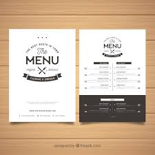 Download Elegant Black And White Menu Template Menu Design Template Menu Template Cafe Menu Design
